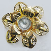 Iron Cabochons With Crystal Beads. Fashion jewelry findings. Lead-free. Flower 55mm Sold by Bag