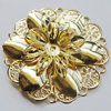 Iron Cabochons. Fashion jewelry findings. Lead-free. Flower 50mm Sold by Bag