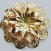 Iron Cabochons. Fashion jewelry findings. Lead-free. Flower 60mm Sold by Bag