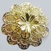 Iron Cabochons. Fashion jewelry findings. Lead-free. Flower 58mm Sold by Bag