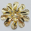 Iron Cabochons With Crystal Beads. Fashion jewelry findings. Lead-free. Flower 58mm Sold by Bag