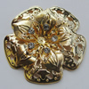 Iron Cabochons With Crystal Beads. Fashion jewelry findings. Lead-free. Flower 47mm Sold by Bag