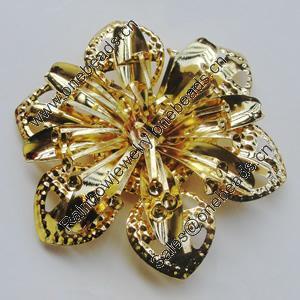 Iron Cabochons. Fashion jewelry findings. Lead-free. Flower 55mm Sold by Bag