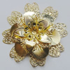 Iron Cabochons. Fashion Jewelry Findings. Lead-free. Flower 65mm. Sold by Bag