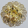 Iron Cabochons. Fashion Jewelry Findings. Lead-free. Flower 48mm. Sold by Bag