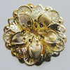 Iron Cabochons. Fashion Jewelry Findings. Lead-free. Flower 47mm. Sold by Bag