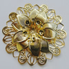 Iron Cabochons. Fashion Jewelry Findings. Lead-free. Flower 51mm. Sold by Bag