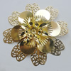 Iron Cabochons. Fashion Jewelry Findings. Lead-free. Flower 64mm. Sold by Bag