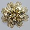 Iron Cabochons. Fashion Jewelry Findings. Lead-free. Flower 65mm. Sold by Bag