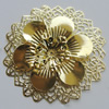 Iron Cabochons. Fashion Jewelry Findings. Lead-free. Flower 65mm. Sold by Bag