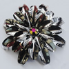 Iron Cabochons With Crystal Beads. Fashion Jewelry Findings. Lead-free. Flower 46mm. Sold by Bag