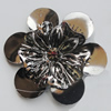 Iron Cabochons With Crystal Beads. Fashion Jewelry Findings. Lead-free. Flower 50mm. Sold by Bag