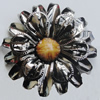 Iron Cabochons With Resin Beads. Fashion Jewelry Findings. Lead-free. Flower 47mm. Sold by Bag