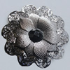 Iron Cabochons With Resin Beads. Fashion Jewelry Findings. Lead-free. Flower 58mm. Sold by Bag