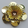 Iron Cabochons. Fashion Jewelry Findings. Lead-free. Flower 50mm. Sold by Bag