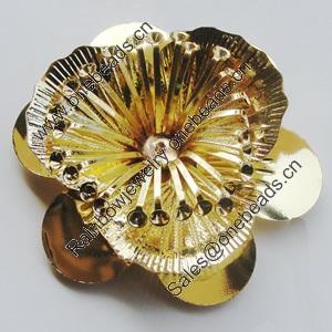 Iron Cabochons. Fashion Jewelry Findings. Lead-free. Flower 45mm. Sold by Bag