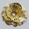 Iron Cabochons. Fashion Jewelry Findings. Lead-free. Flower 50mm. Sold by Bag