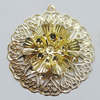 Iron Pendant. Fashion Jewelry Findings. Lead-free. Flower 50mm Sold by Bag