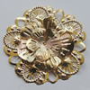 Iron Cabochons. Fashion Jewelry Findings. Lead-free. Flower 48mm. Sold by Bag