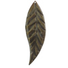 Iron Pendant. Fashion Jewelry Findings. Lead-free. Leaf 18x60mm Sold by Bag