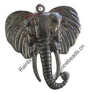 Iron Pendant. Fashion Jewelry Findings. Lead-free. Animal 47x50mm Sold by Bag