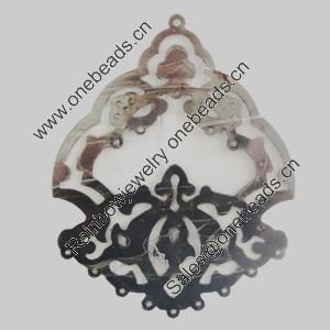 Iron Pendant. Fashion Jewelry Findings. Lead-free. 58x70mm Sold by Bag