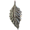 Iron Pendant. Fashion Jewelry Findings. Lead-free. Leaf 24x53mm Sold by Bag