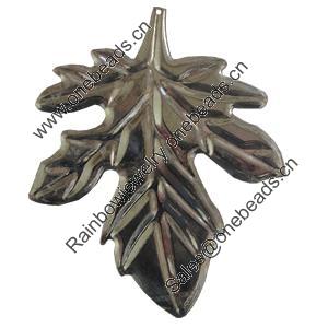 Iron Pendant. Fashion Jewelry Findings. Lead-free. Leaf 45x53mm Sold by Bag