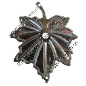 Iron Connector. Fashion Jewelry Findings. Lead-free. Leaf 39x48mm. Sold by Bag