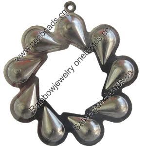 Iron Pendant. Fashion Jewelry Findings. Lead-free. 40x43mm Sold by Bag