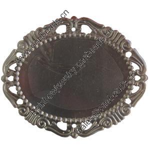 Iron Cabochon Settings. Fashion Jewelry Findings. Lead-free. 45x54mm Sold by Bag