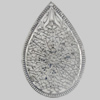 Iron Pendant. Fashion Jewelry Findings. Lead-free. Teardrop 45x68mm Sold by Bag