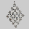 Iron Pendant. Fashion Jewelry Findings. Lead-free. Diamond 56x85mm Sold by Bag