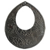 Iron Pendant. Fashion Jewelry Findings. Lead-free. Teardrop 60x71mm Sold by Bag