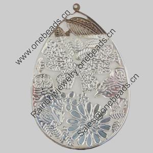 Iron Pendant. Fashion Jewelry Findings. Lead-free. 46x67mm Sold by Bag