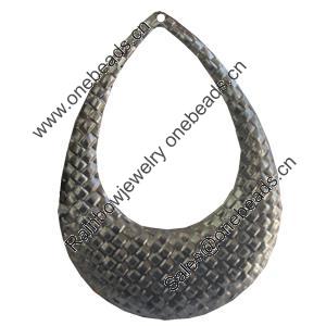 Iron Pendant. Fashion Jewelry Findings. Lead-free. Teardrop 62x86mm Sold by Bag