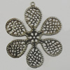 Iron Pendant. Fashion Jewelry Findings. Lead-free. Flower 66mm Sold by Bag