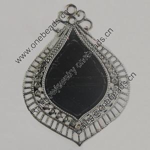 Iron Pendant. Fashion Jewelry Findings. Lead-free. 63x48mm Sold by Bag