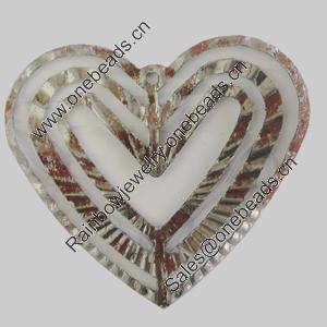 Iron Pendant. Fashion Jewelry Findings. Lead-free. Heart 26x30mm Sold by Bag