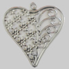 Iron Pendant. Fashion Jewelry Findings. Lead-free. Heart 35x37mm Sold by Bag