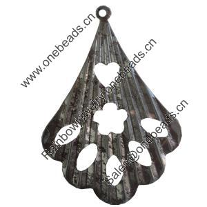 Iron Pendant. Fashion Jewelry Findings. Lead-free. 50x35mm Sold by Bag