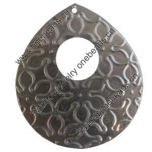 Iron Pendant. Fashion Jewelry Findings. Lead-free. Teardrop 48x54mm Sold by Bag
