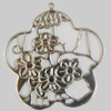 Iron Pendant. Fashion Jewelry Findings. Lead-free. Flower 58mm Sold by Bag