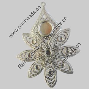 Iron Pendant. Fashion Jewelry Findings. Lead-free. 63x83mm Sold by Bag