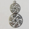 Iron Pendant. Fashion Jewelry Findings. Lead-free. 21x38mm Sold by Bag
