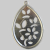 Iron Pendant. Fashion Jewelry Findings. Lead-free. Teardrop 25x38mm Sold by Bag