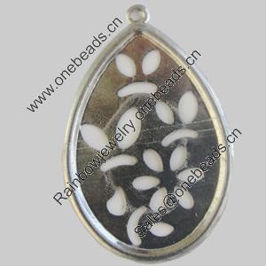 Iron Pendant. Fashion Jewelry Findings. Lead-free. Teardrop 25x38mm Sold by Bag