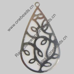 Iron Pendant. Fashion Jewelry Findings. Lead-free. Teardrop 26x44mm Sold by Bag