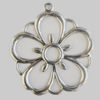Iron Pendant. Fashion Jewelry Findings. Lead-free. Flower 33mm Sold by Bag