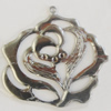 Iron Pendant. Fashion Jewelry Findings. Lead-free. Flower 37x40mm Sold by Bag